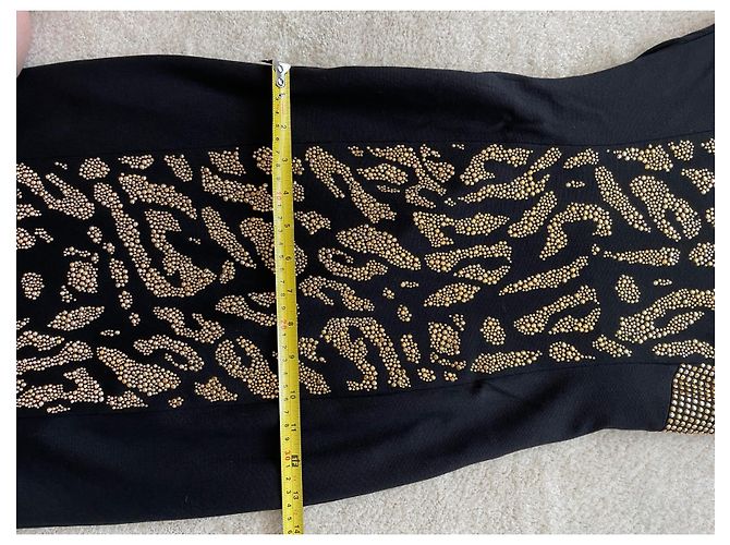 Versace Kleid Schwarz Viscose mit Kristallen - Ansicht 9