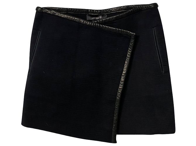 Minifalda superpuesta Isabel Marant de algodón negro - vista 4
