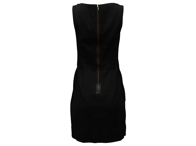 Theory Eng anliegendes Kleid mit U-Ausschnitt aus schwarzer Wolle - Ansicht 2