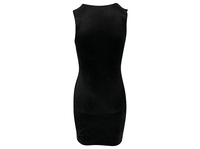 VESTIDO SIN MANGAS DRAPEADO Helmut Lang en Cupro negro - vista 2