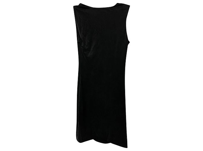 VESTIDO SIN MANGAS DRAPEADO Helmut Lang en Cupro negro - vista 4