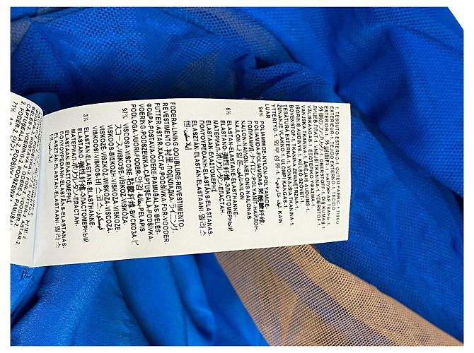 Versace gerafftes Mesh-Kleid aus blauem Polyamid - Ansicht 9