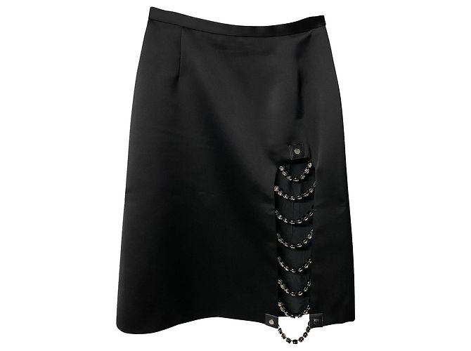FALDA ACORTADA Christopher Kane en Poliéster Negro - vista 5