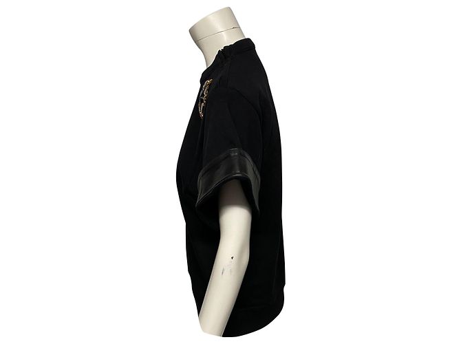 Blusa com detalhe de estrelas em algodão preto Givenchy - vista 3