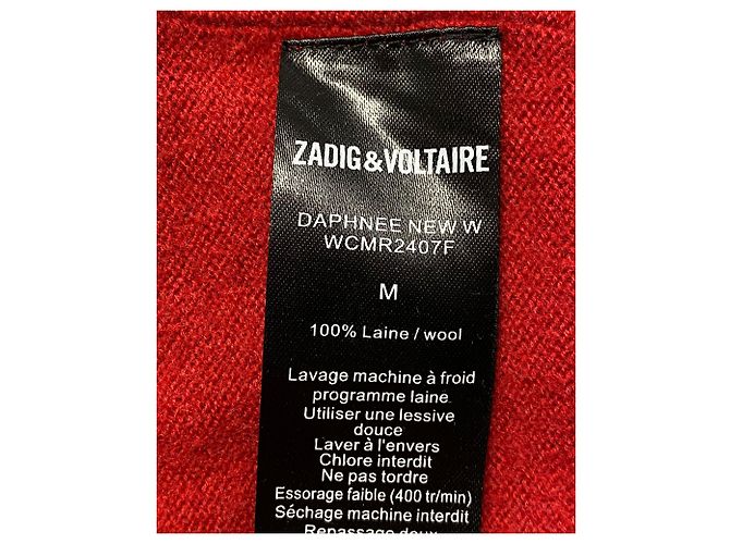 Zadig & Voltaire Cardigan mit offener Vorderseite aus roter Wolle - Ansicht 5