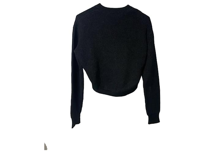 Suéter cropped Givenchy em algodão preto - vista 5