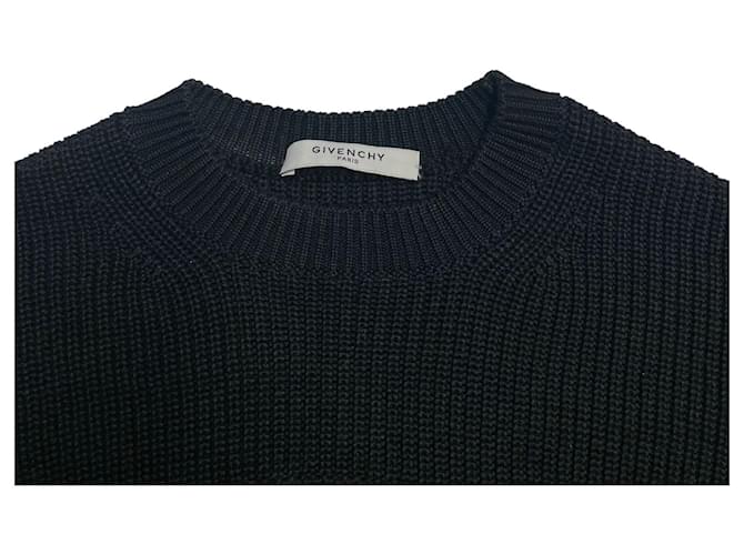 Suéter cropped Givenchy em algodão preto - vista 6
