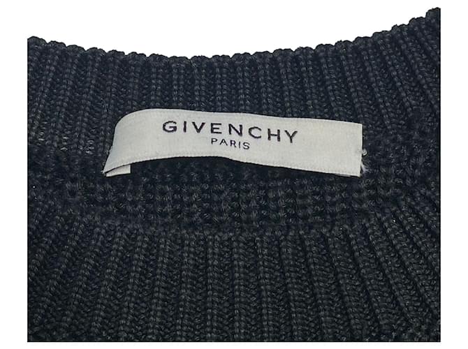 Suéter cropped Givenchy em algodão preto - vista 7