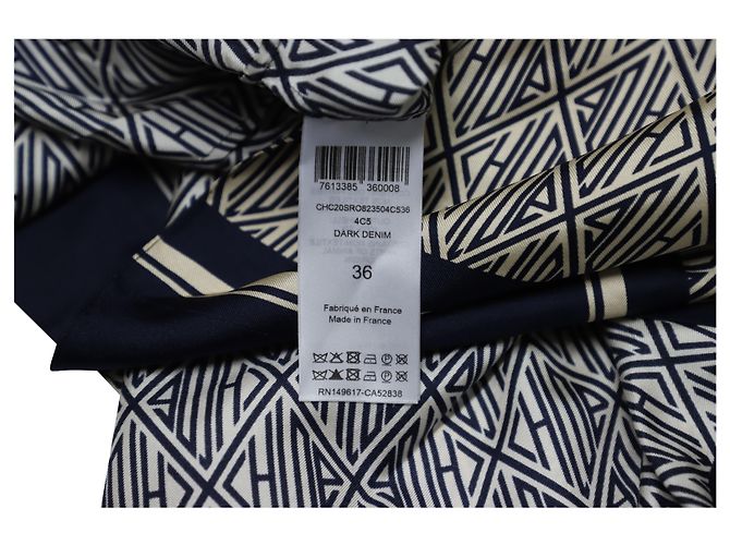 Chloé Vestido Chloe Logo Estampado em Seda Bege Marrom - vista 8