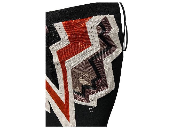 Gonna longuette Tom Ford Pop Art decorata con perline in poliammide nera Nero - vista 4