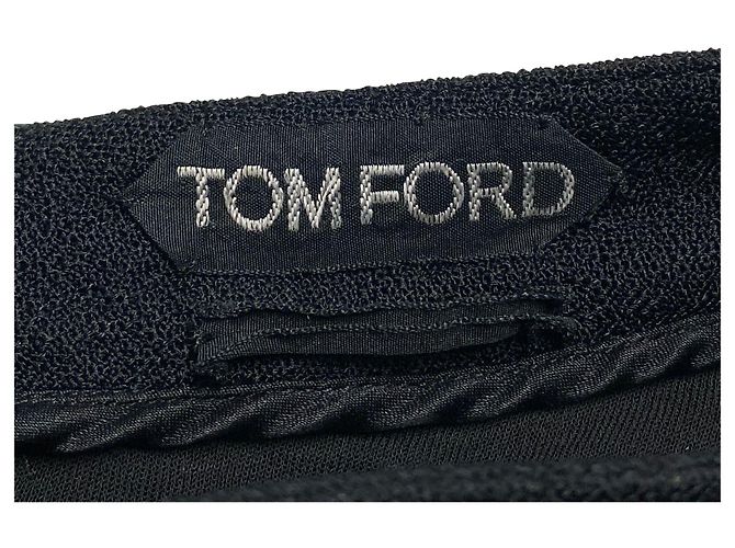 Gonna longuette Tom Ford Pop Art decorata con perline in poliammide nera Nero - vista 6