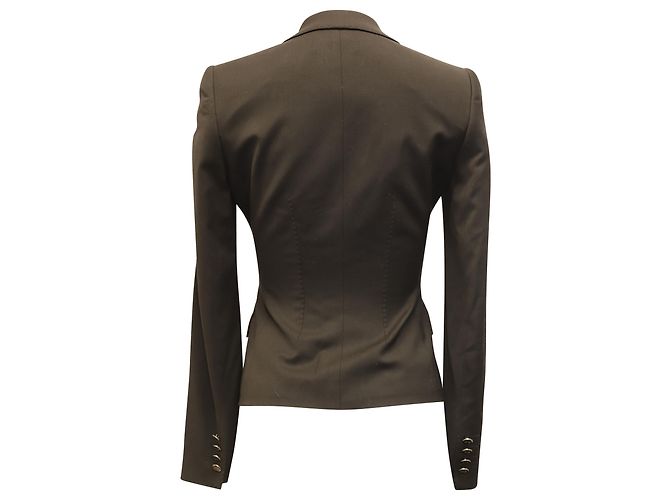 Dolce & Gabbana Abito Blazer Dolce e Gabbana in Seta Nera Nero - vista 2