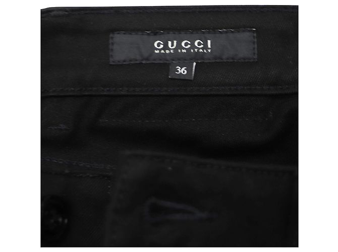 Vaqueros Gucci con detalles de tachuelas de metal en algodón negro - vista 3