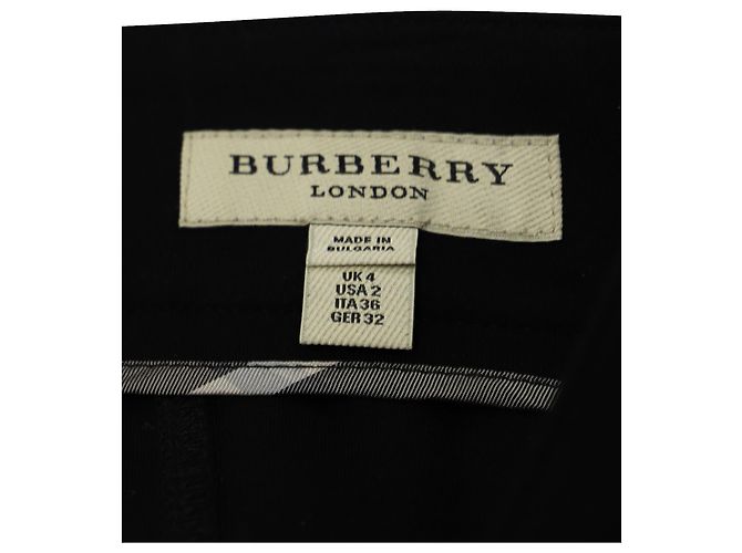 Pantaloni Burberry Contour Back Zip in viscosa Nero - vista 3