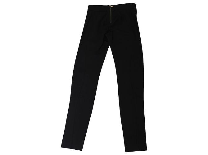 Pantaloni Burberry Contour Back Zip in viscosa Nero - vista 5