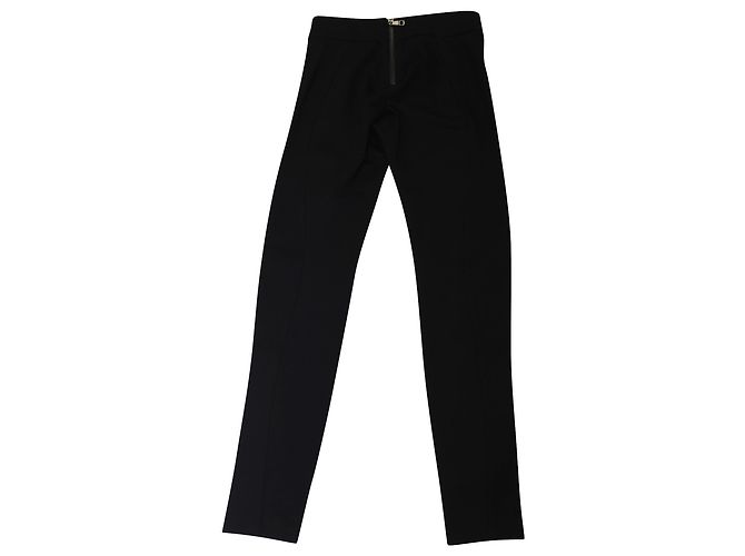 Pantaloni Burberry Contour Back Zip in viscosa Nero - vista 6