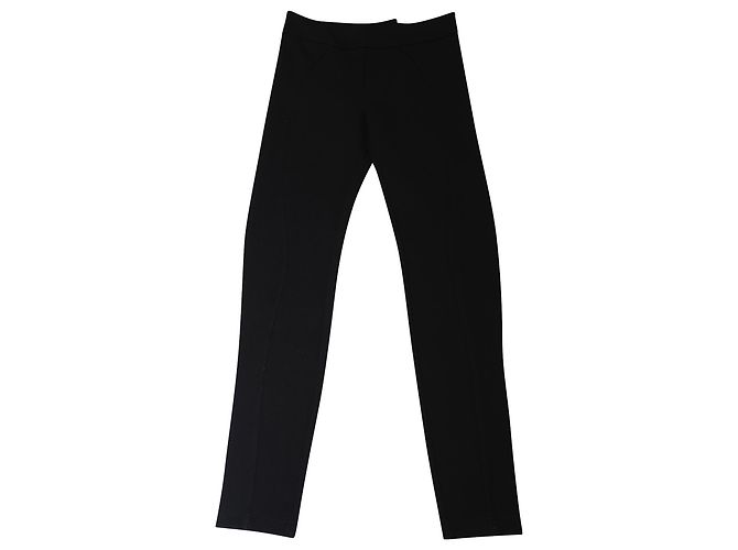 Pantaloni Burberry Contour Back Zip in viscosa Nero - vista 7