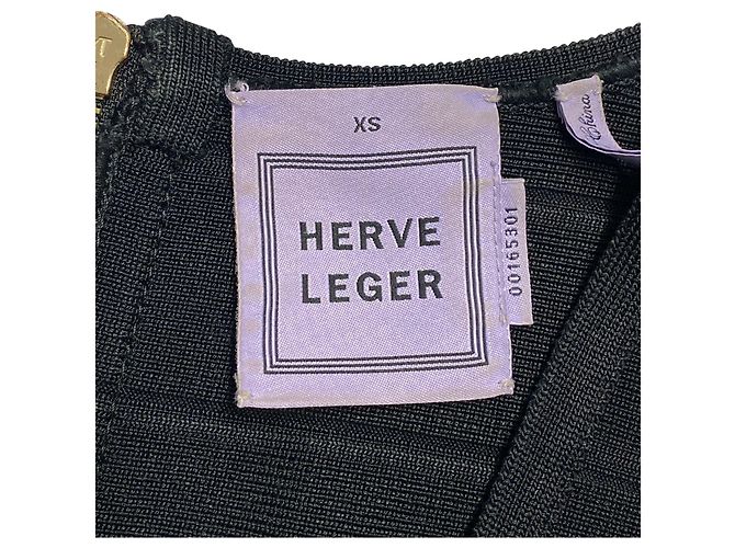 Canotta Herve Leger Bandage in rayon nero - vista 4