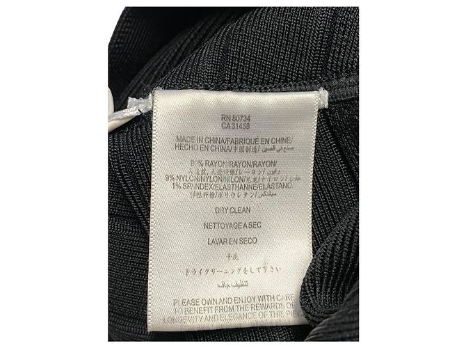 Canotta Herve Leger Bandage in rayon nero - vista 5