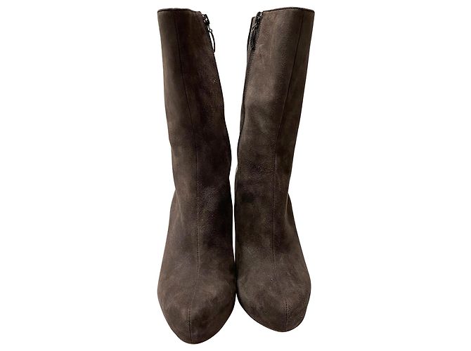 Botas estilo calcetín Alexandre Birman en ante marrón Castaño - vista 2