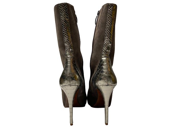 Botas estilo calcetín Alexandre Birman en ante marrón Castaño - vista 4