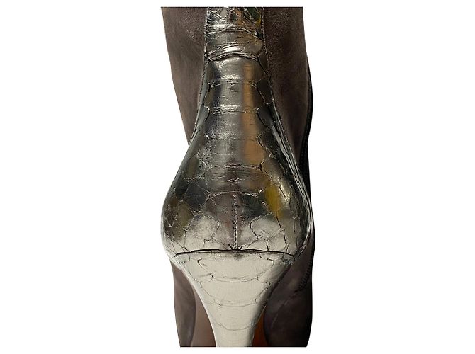 Botas estilo calcetín Alexandre Birman en ante marrón Castaño - vista 5