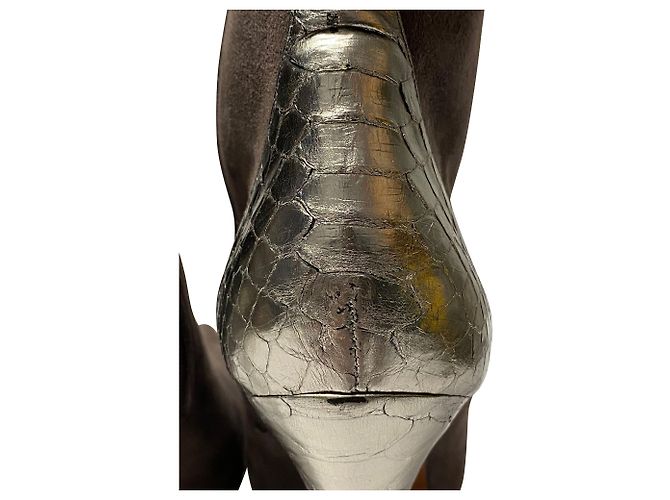 Botas estilo calcetín Alexandre Birman en ante marrón Castaño - vista 6