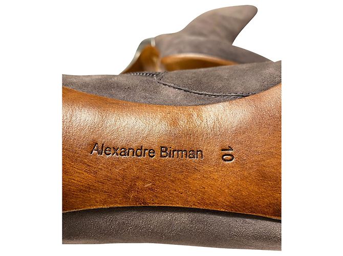 Botas estilo calcetín Alexandre Birman en ante marrón Castaño - vista 8
