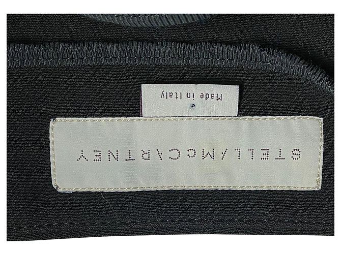 Stella Mc Cartney Stella McCartney Saia Rib Wave Pipe em Seda Artificial Preto - vista 6