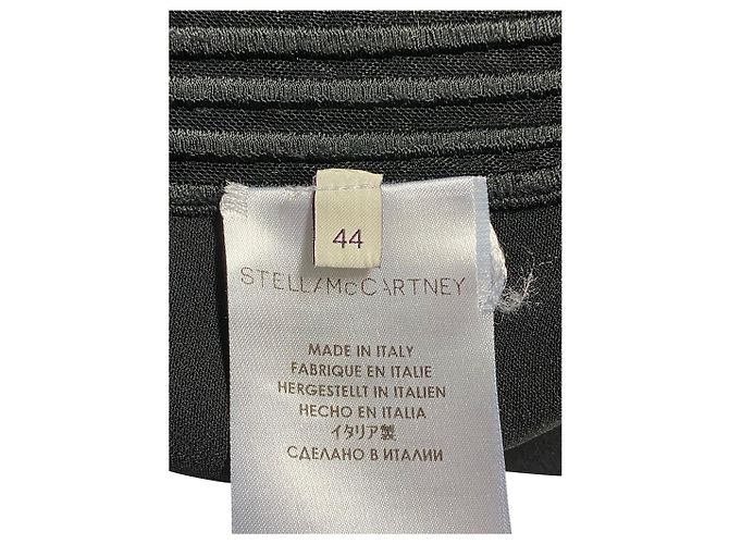 Stella Mc Cartney Stella McCartney Saia Rib Wave Pipe em Seda Artificial Preto - vista 7