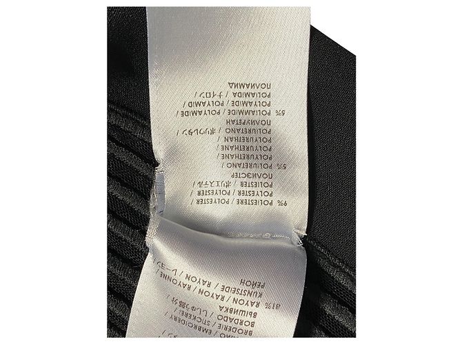 Stella Mc Cartney Stella McCartney Saia Rib Wave Pipe em Seda Artificial Preto - vista 9