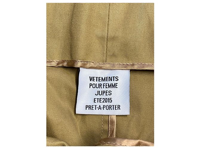 Vêtements Falda asimétrica con cinturón de Vetements en algodón marrón Castaño - vista 6