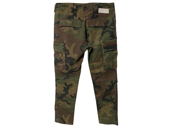 Re/done Camouflage Cargo Pants in Multicolor Polyester - view 2