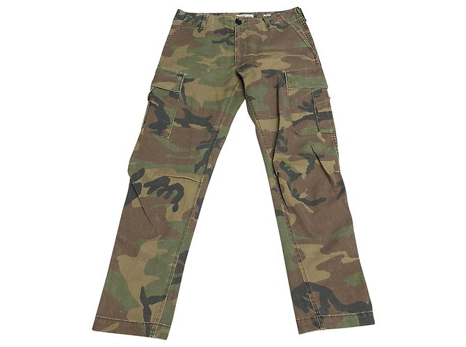 Re/done Camouflage Cargo Pants in Multicolor Polyester - view 3