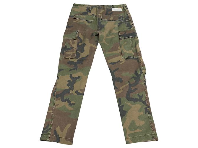 Re/done Camouflage Cargo Pants in Multicolor Polyester - view 4