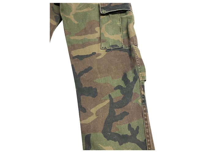 Re/done Camouflage Cargo Pants in Multicolor Polyester - view 5