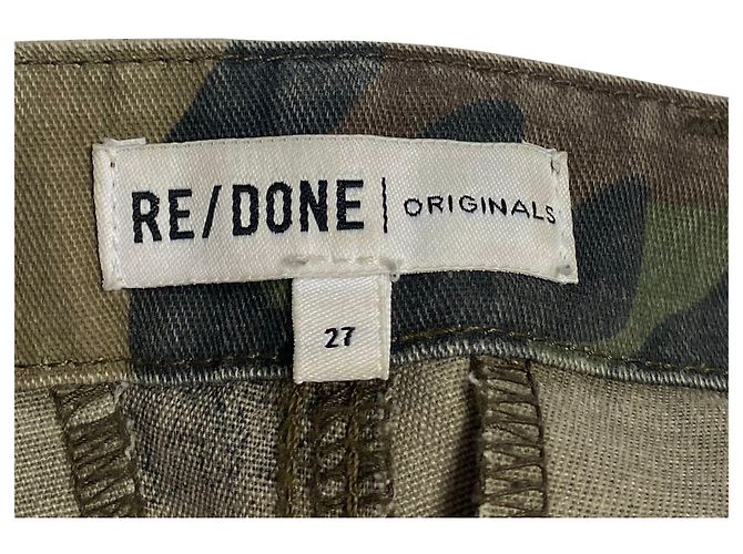 Re/done Camouflage Cargo Pants in Multicolor Polyester - view 7