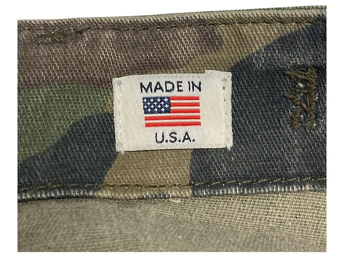 Re/done Camouflage Cargo Pants in Multicolor Polyester - view 8