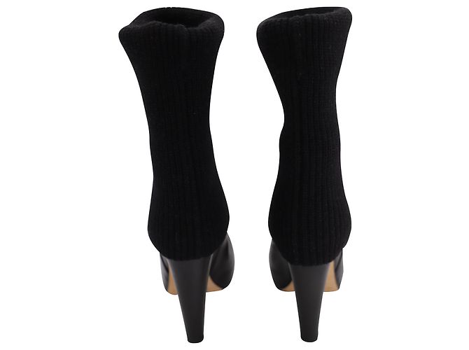 Stivali Loeffler Randall Wendy Sock in Pelle Nera Nero - vista 3