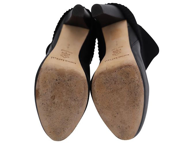 Stivali Loeffler Randall Wendy Sock in Pelle Nera Nero - vista 4