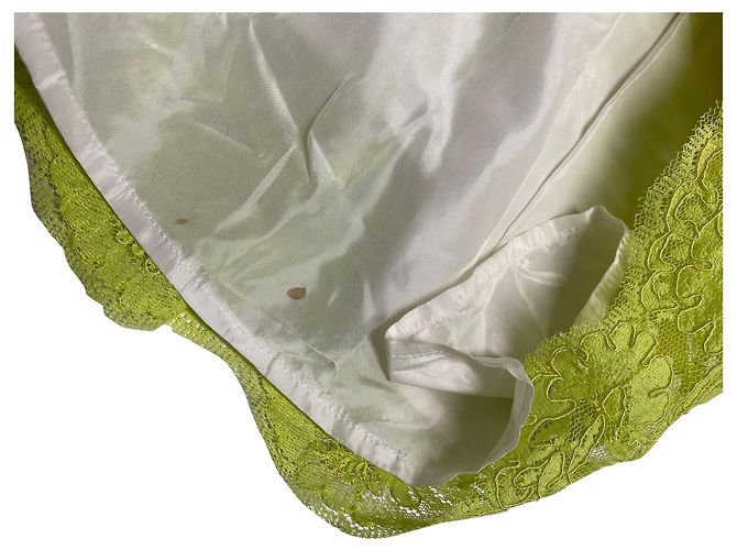 Autre Marque Alex Perry Spitzenkleid mit Schulterpolstern aus gelbem Polyester - Ansicht 8