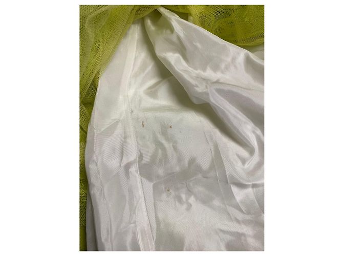 Autre Marque Alex Perry Spitzenkleid mit Schulterpolstern aus gelbem Polyester - Ansicht 9