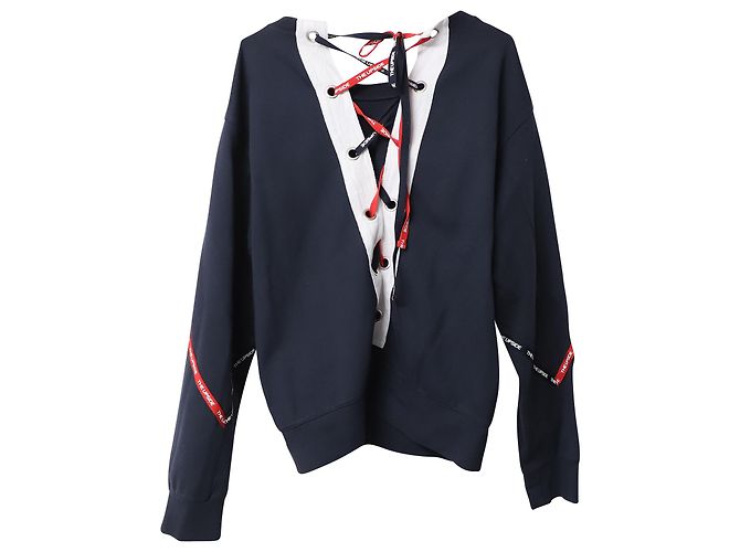Autre Marque The Upside Pullover mit Schnürung am Rücken aus blauer Viskose - Ansicht 5