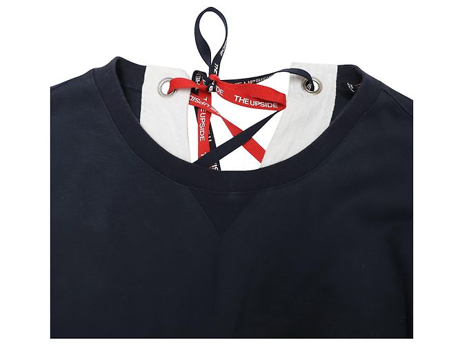 Autre Marque The Upside Pullover mit Schnürung am Rücken aus blauer Viskose - Ansicht 6