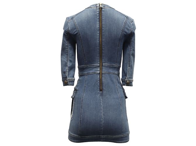Minivestido Pierre Balmain en denim azul - vista 2
