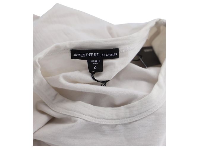 Autre Marque Vestido entallado James Perse de punto de algodón blanco - vista 3