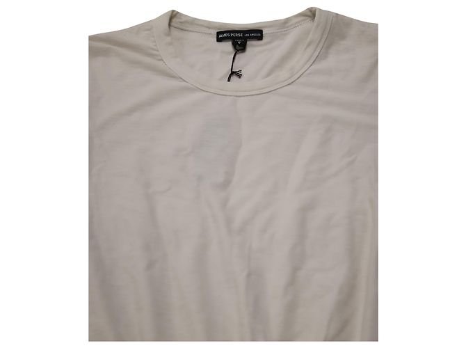 Autre Marque Vestido entallado James Perse de punto de algodón blanco - vista 4