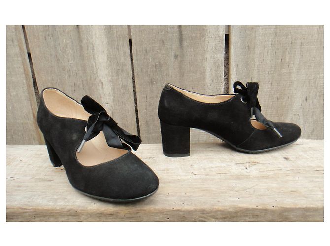 Autre Marque Décolleté Baby D'Chicas Suede Nero 35 - vista 2