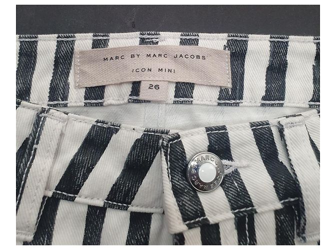 Minifalda Icon Marc by Marc Jacobs negra blanca algodón Negro Blanco - vista 5