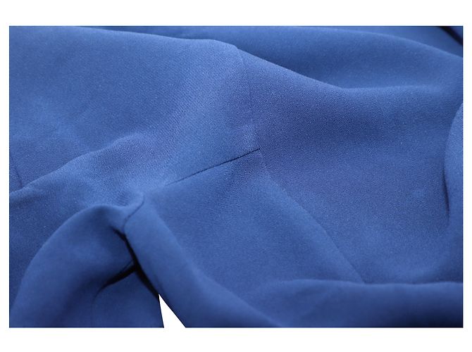 Sandro Yoko Abito in Crepe Fluted in Acetato Blu - vista 5